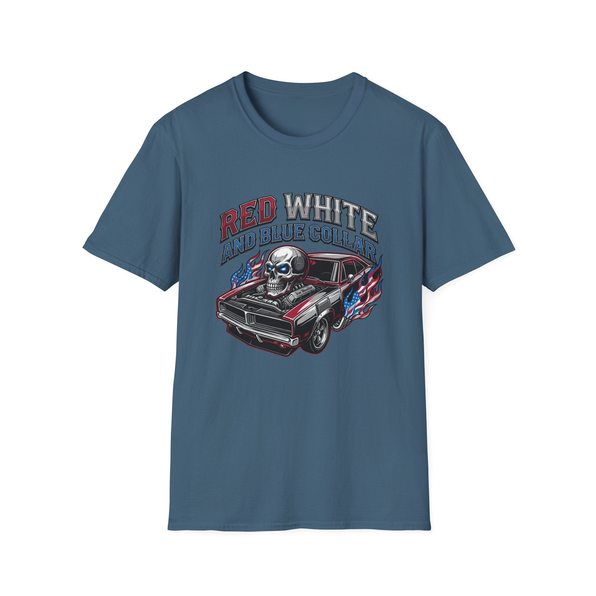 Red White Blue Collar T-shirt