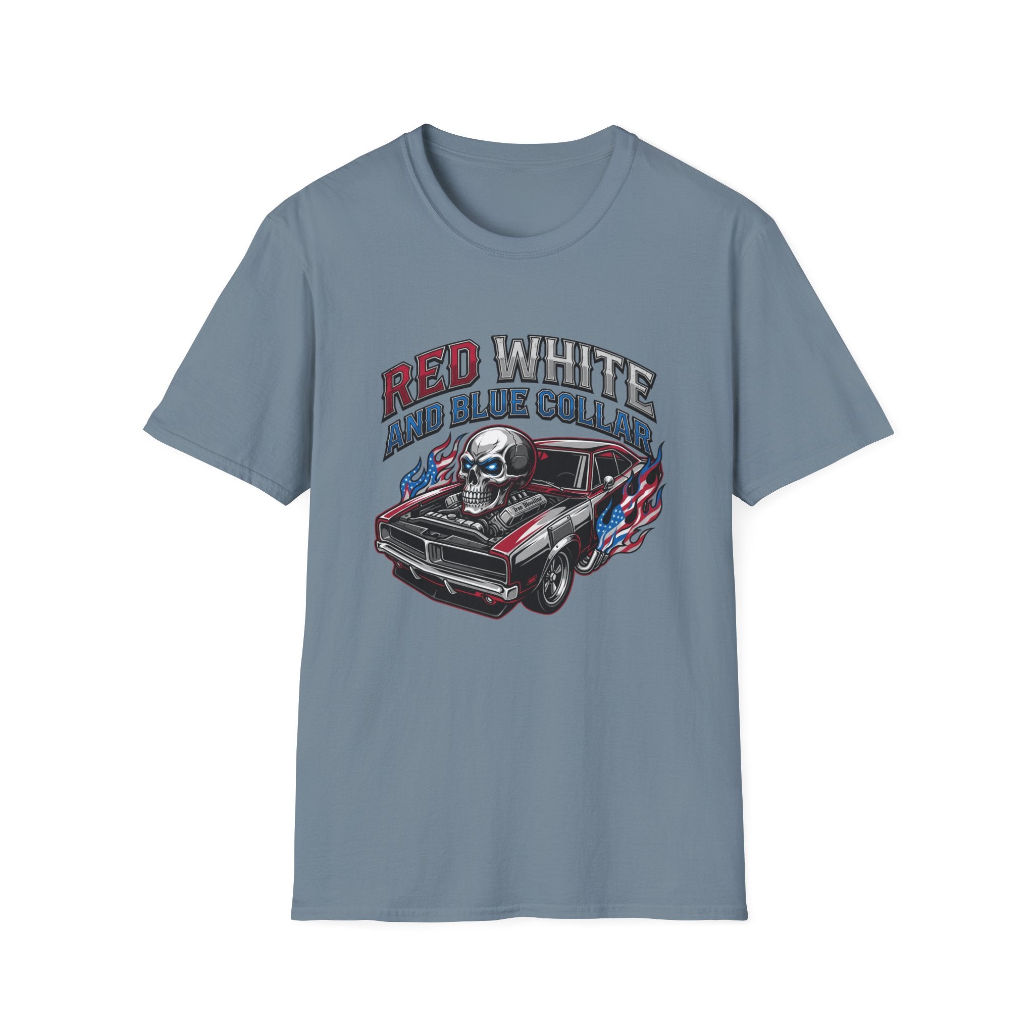 Red White Blue Collar T-shirt