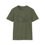 Excavator Line Art T-shirt