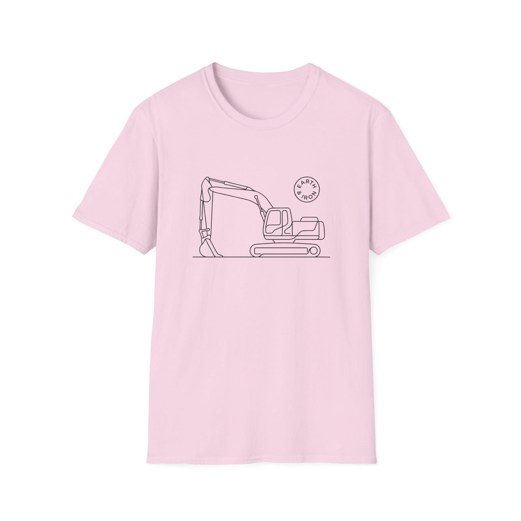 Excavator Line Art T-shirt