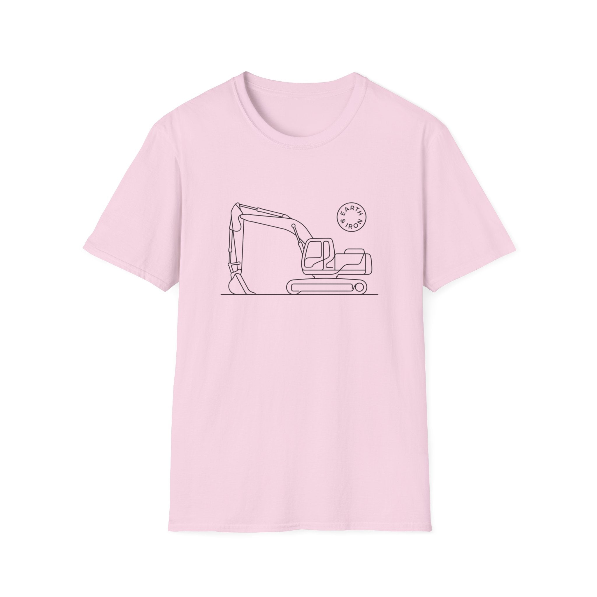 Excavator Line Art T-shirt