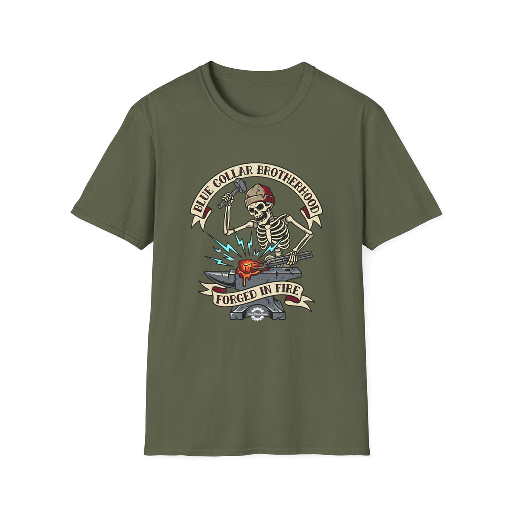 Blue Collar Brotherhood Forged In Fire T-shirt