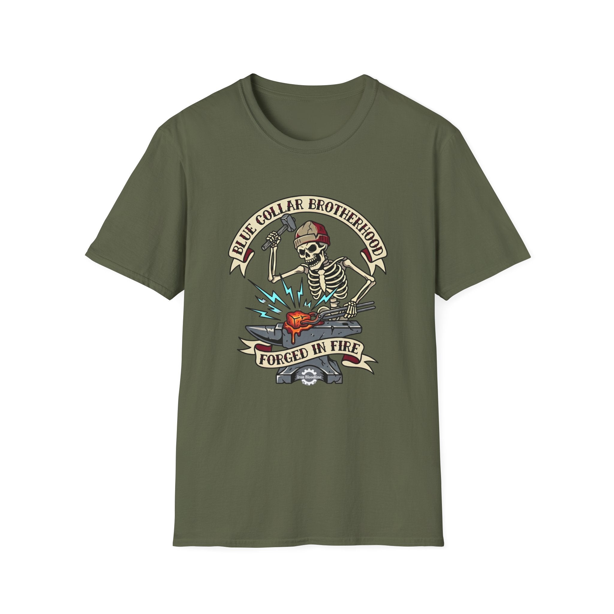 Blue Collar Brotherhood Forged In Fire T-shirt
