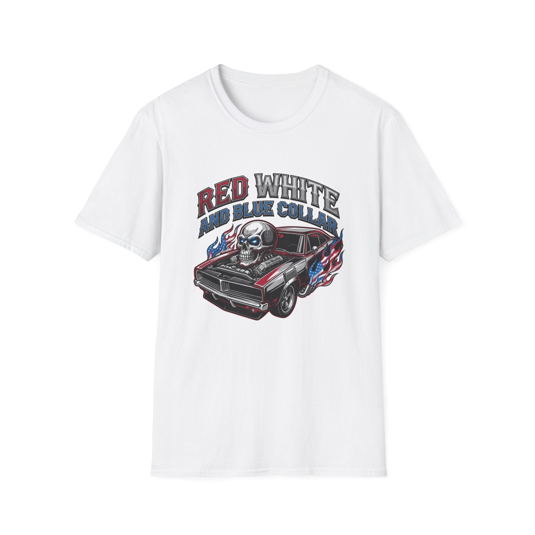 Red White Blue Collar T-shirt