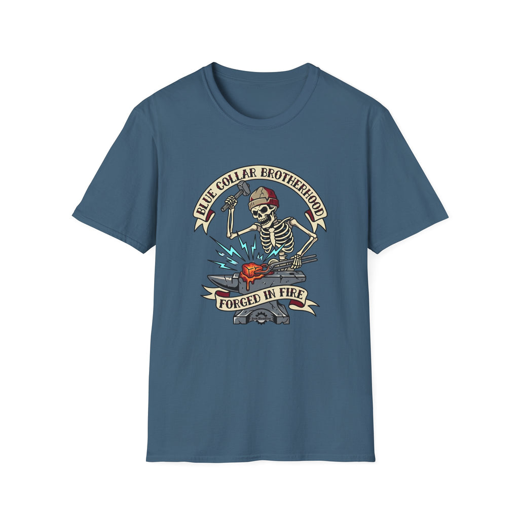 Blue Collar Brotherhood Forged In Fire T-shirt