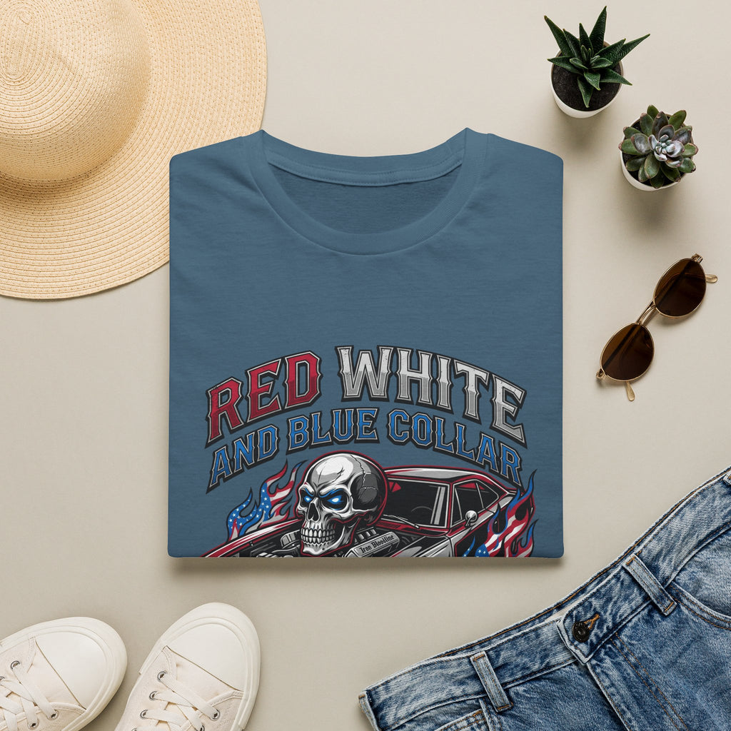 Red White Blue Collar T-shirt