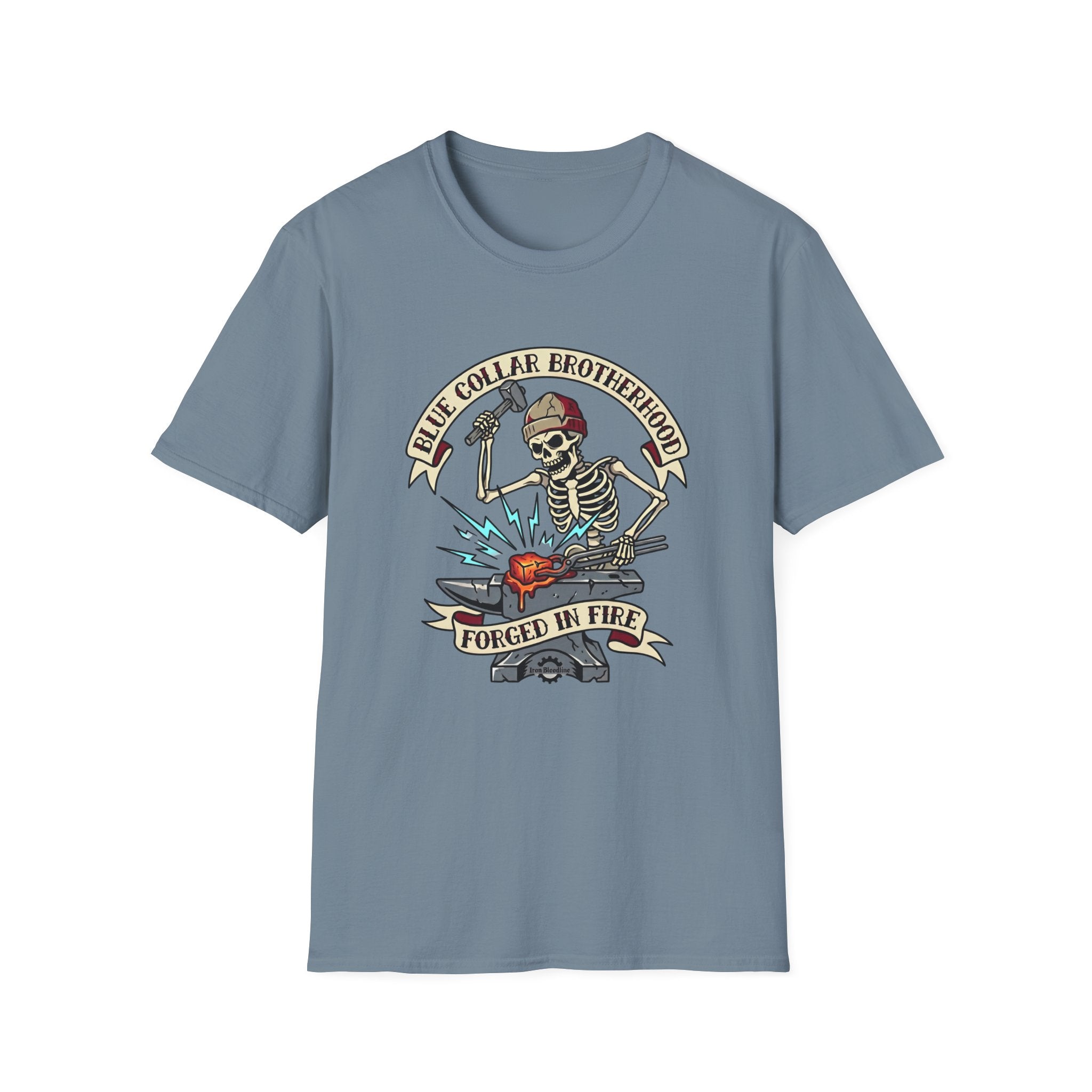 Blue Collar Brotherhood Forged In Fire T-shirt