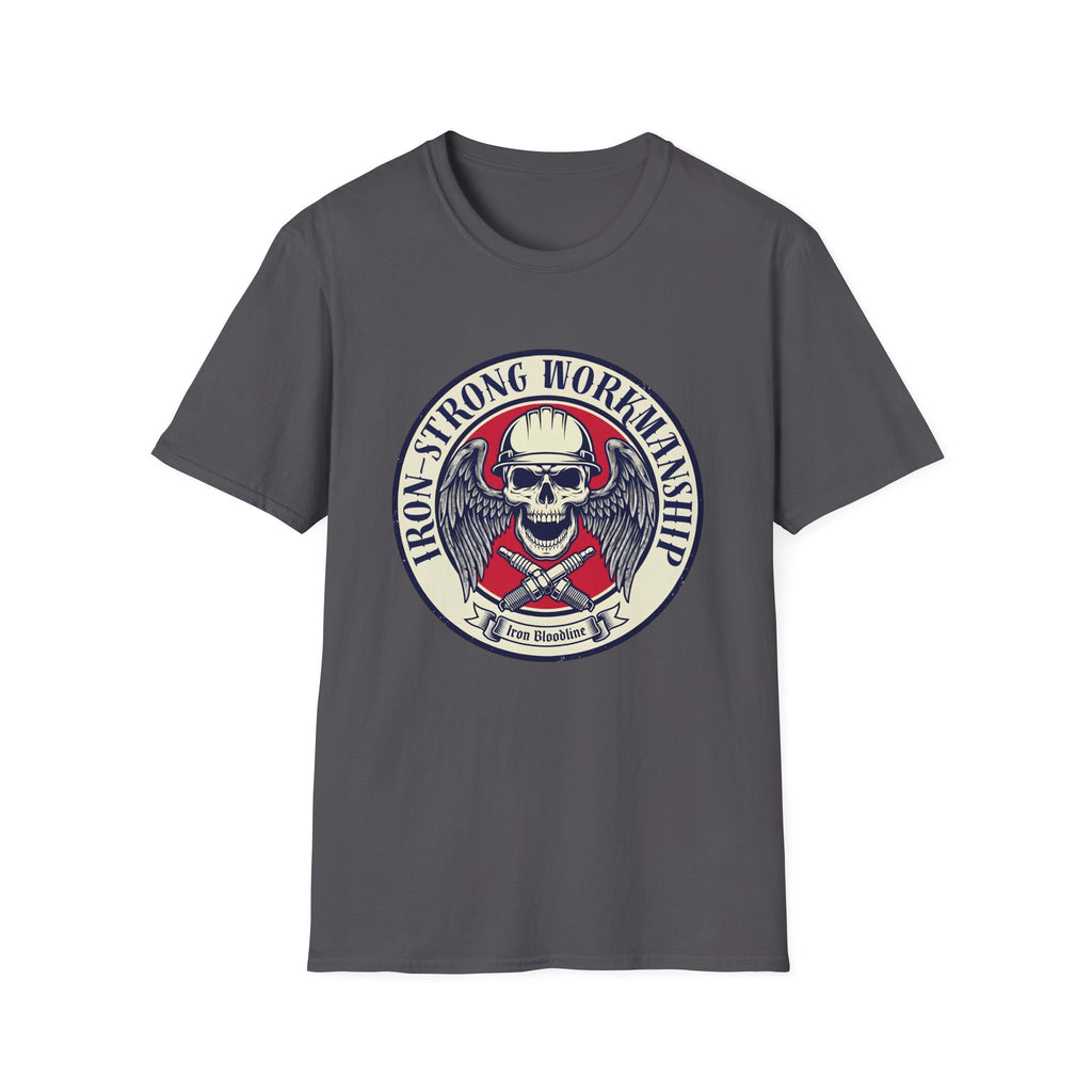 Iron Strong Workmanship Skull and Sparkplugs T-shirt