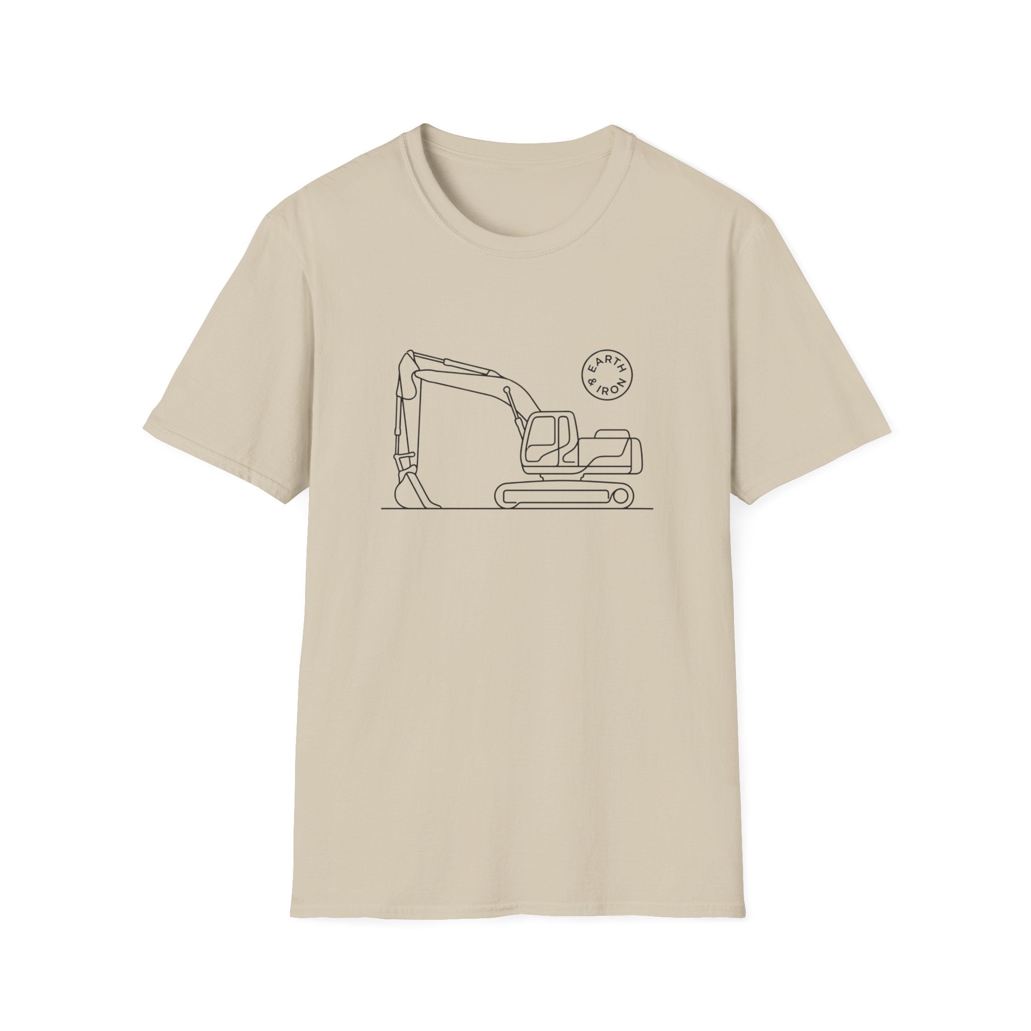 Excavator Line Art T-shirt
