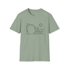 Excavator Line Art T-shirt