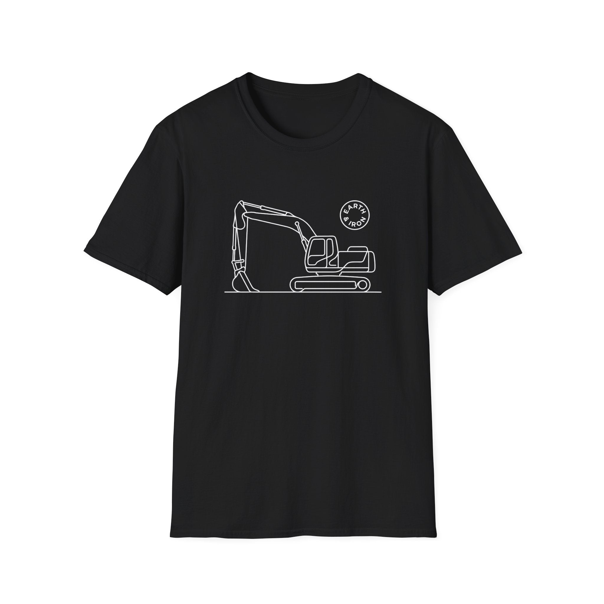 Excavator Line Art T-shirt