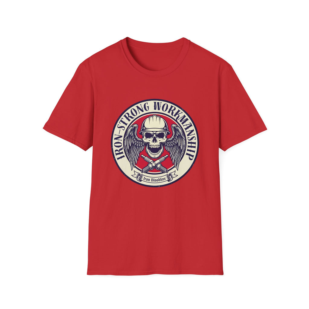 Iron Strong Workmanship Skull and Sparkplugs T-shirt