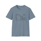 Excavator Line Art T-shirt