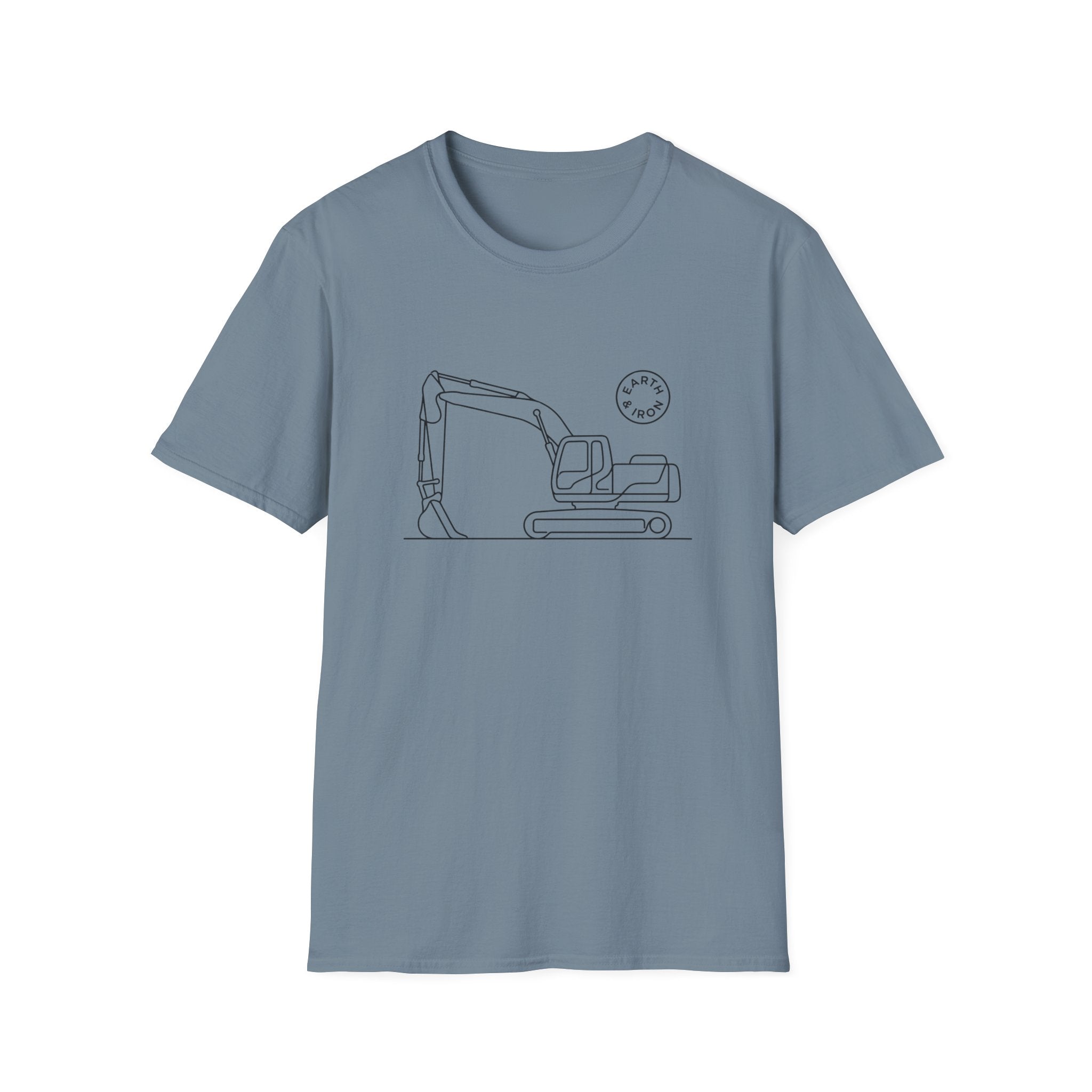 Excavator Line Art T-shirt