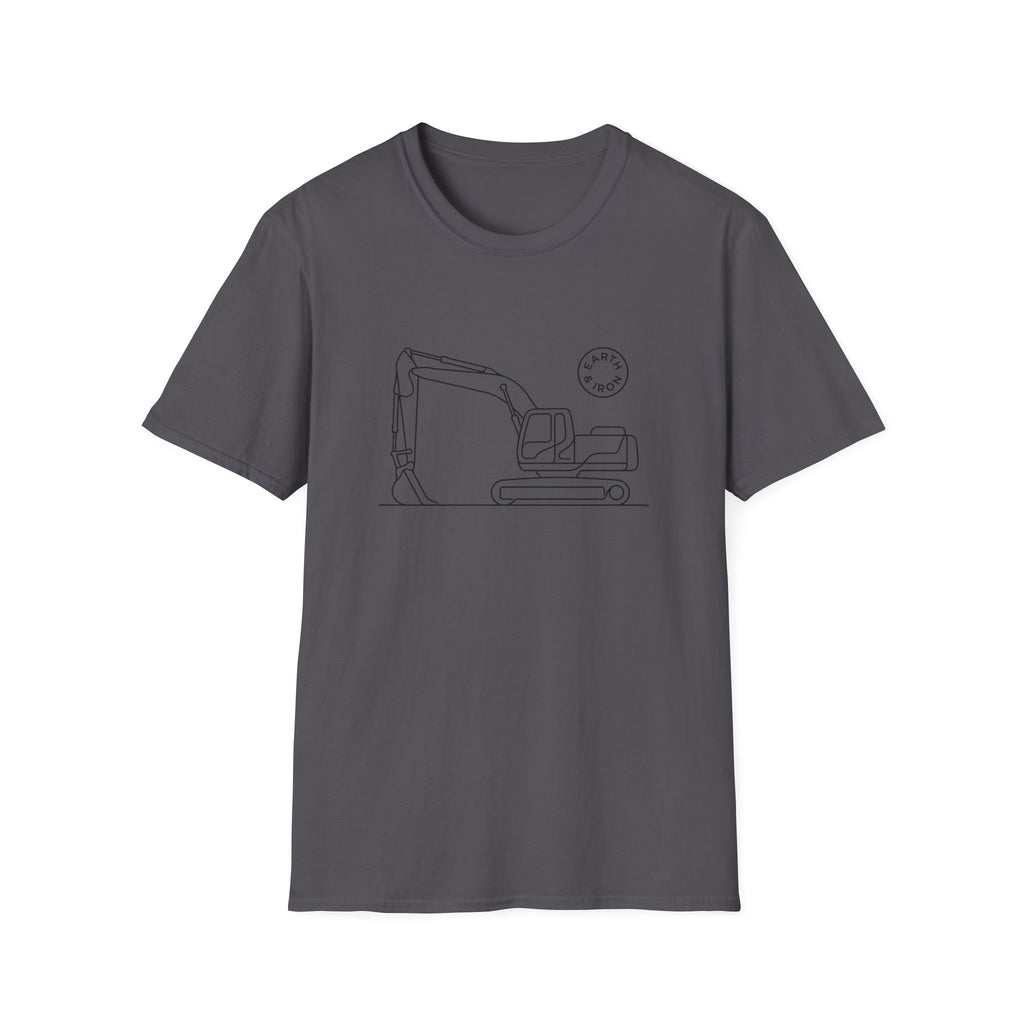 Excavator Line Art T-shirt