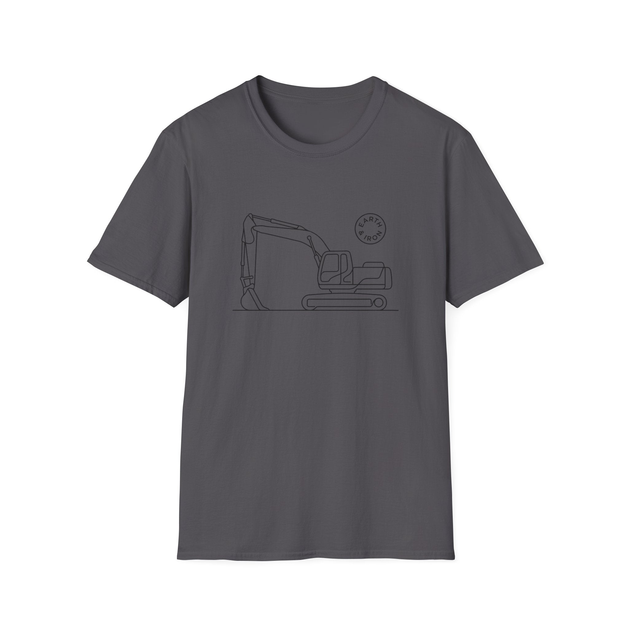 Excavator Line Art T-shirt